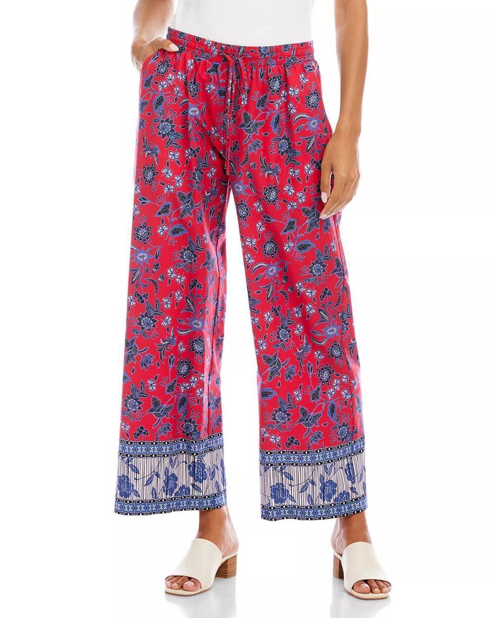 NEW KAREN KANE drawstring cropped pants in rhythm and blues